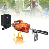 Premium Rotisserie Kit With Motor For Gas Grill BBQ Fire Pit Stainless Stand Heavy Duty