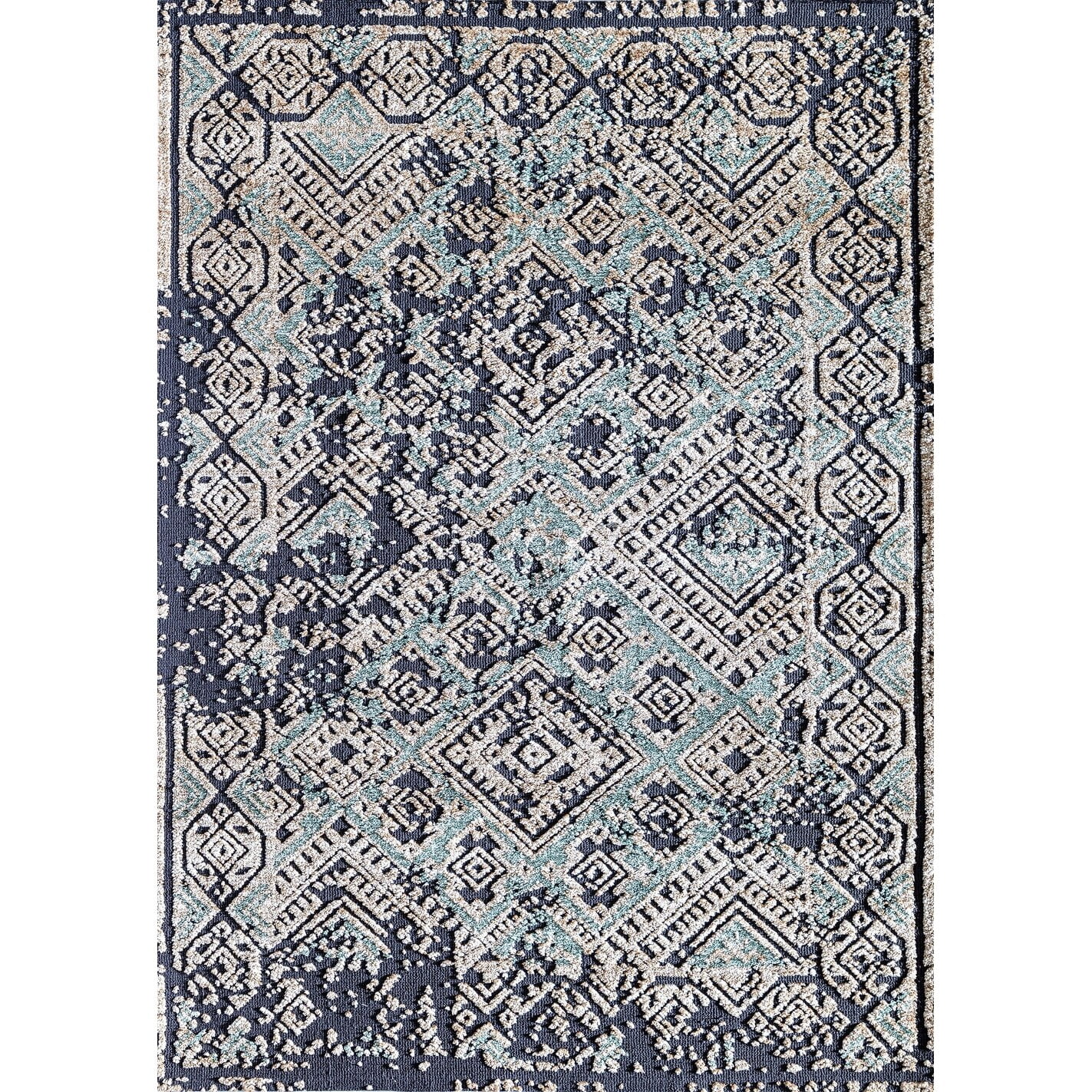 Rugs America GA15A Smoky Nights Abstract Vintage Navy Area Rug, 2'0"x3'0" Ideal for Living Room, Bedroom, Dining Room and More