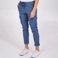 thumbnail image 5 of Sngxgn Capri Pants for Women Casual High Waist Solid Loose Long Straight Pants(Sky Blue,M), 5 of 7