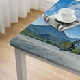 thumbnail image 5 of Blue Polyester Fitted Tablecloth, Landscape Printed Tablecloth Fitted Table Colth Tablecolth Gift for Family and Friends,, 5 of 8