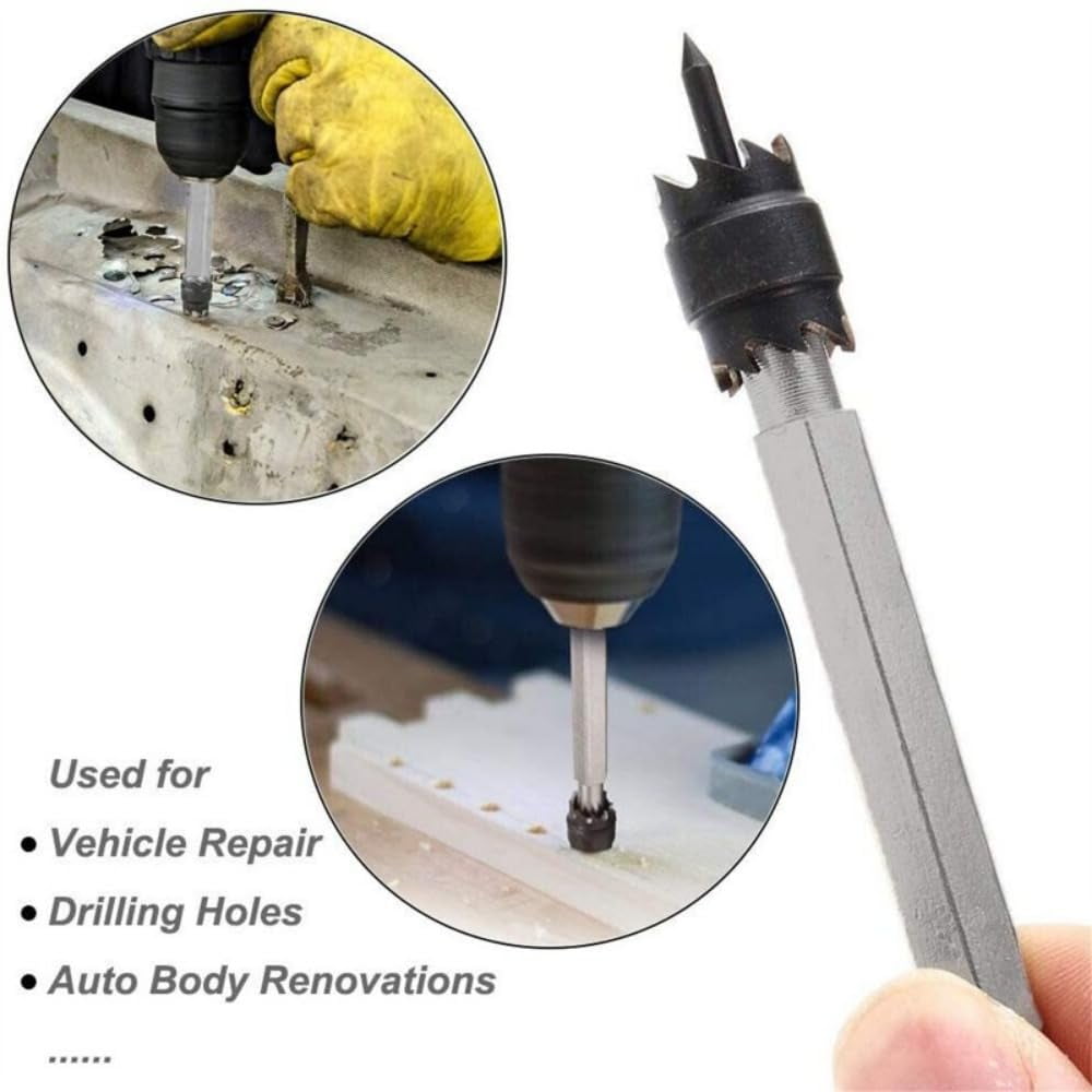 10pcs 3/8" Spot Weld Drill Bits High Efficiency Double-sided Blades Spot Welder Cutter Set For Power Drill Spot Welding