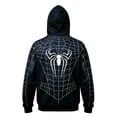 thumbnail image 3 of Moonsky Spider Cosplay Hoodie, Full Zip Face Mask Sweatshirt Streetwear Jacket for Theme Party, 3 of 6