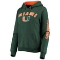 thumbnail image 2 of Women's Colosseum Green Miami Hurricanes Loud and Proud Pullover Hoodie, 2 of 4