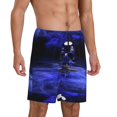 thumbnail image 2 of Fuzoiu Steel Skull Print Pajama Shorts for Men, Men's Pajama Bottoms,Mens Lounge Sleepwear,Pajama Pants with Pocket-XX-Large, 2 of 6
