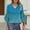 Blue 1, variant on Shirts for Women Ruffle Floral Printed 3/4 Sleeved V-Neck Business Work Blouses Spring Summer Trendy Loose Fit Dressy Casual Tops