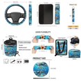 thumbnail image 7 of HUISEFOR Sea Turtle Car Seat Cover Full Set Breathable Scratch-Resistant 15 Packs Set Including Car Steering Wheel Cover, Belt Cover, Air Vent Storage Bag, Fit for Most Sedans SUVs, 7 of 7