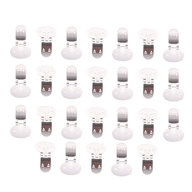 26PCS Shoe Clips Large Flat Blank Iron Metal Clips Shoe Supplies for DIY Craft Project