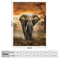 thumbnail image 4 of ARISTURING   Orange African Elephant Blanket Soft Fluffy Throw for Women, 4 of 6