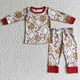 thumbnail image 1 of Conjunto de Navidad para niños pequeños, camisa de manga larga, Tops, traje de orugas, pantalones a juego, ropa roja, venta al por mayor, 1 of 4