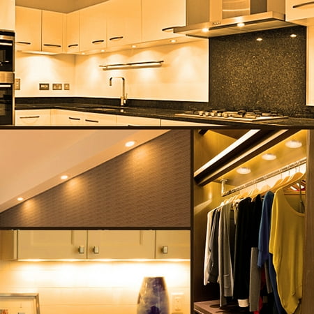 Dimmable Led Under Cabinet Puck Lights Aiboo 3 Lamps Kit With Rf Remote Control For Home Kitchen Counter Lighting Warm White 3000k Dimmable Led Under Cabinet Puck Lights Aiboo 3 Lamps Kit With Rf Remote Control For Home Kitchen Counter Lighting Warm White 3000k