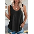 thumbnail image 2 of Gdvsclr Womens Tank Tops Sleeveless Eyelet Embroidery Scoop Neck Loose Fit Casual Summer Flowy Black L, 2 of 6
