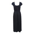 thumbnail image 2 of Ropa Playa Ocean Pacific para Mujer Maxivestido Cuello V Manga Olanes Elastico Cintura Negro Talla EG, 2 of 4