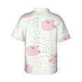 thumbnail image 4 of Xecao Cute Pigs print Hawaiian shirt - a stylish short-sleeve button-down for men, perfect for casual beach and tropical outings., 4 of 9
