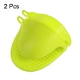 thumbnail image 3 of 2pack Silicone Pot Holders Heat Resistant Silicone Mini Oven Mitts Pinch Pot Holders Finger Protector Yellow Green, 3 of 6