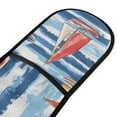 thumbnail image 4 of Yayeee Double Oven Mitt Kitchen Heat Resistant Baking 35" x7" Quilted Glove, Red Sailboats, 4 of 6