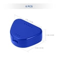 thumbnail image 2 of EeaseCA ROSENICE 6PCS Retainer Case With Vent Holes Mouth Guard Case Orthodontic Dental Retainer Box Denture Storage Container, 2 of 7