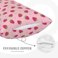 thumbnail image 3 of Fuzoiu Strawberries Print Fuzzy Pillowcases, Super Soft Pillow Case Cover with Zipper for Bedroom, Sofa, Couch,Cozy Pillow Shams for All Seasons-14"x20", 3 of 6