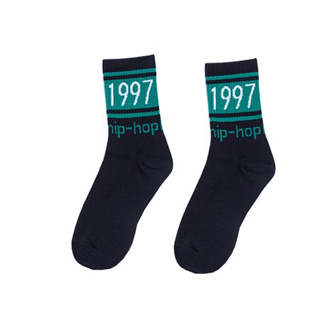 

KEVCHE 1 Pairs Man Keep Warm Number Cotton Skateboard Middle Tube Socks