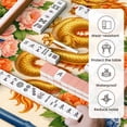 thumbnail image 5 of Mahjong Mat 31.5" x 31.5" Golden Chinese Dragon Pink Peonies Blue Vases Floral Non-Slip Noise Reduction Mahjong Tiles Table Cover for Dominoes Poker Card Board and Tile Games, 5 of 6