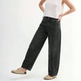 thumbnail image 6 of EMMIOL Women's Mid-Rise Stretchy Baggy Jeans Trendy Y2K Straight Leg Boyfriend Jeans Loose Fit Wide Leg Casual Denim Trousers, 6 of 6