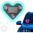 thumbnail image 1 of Solar Powered Wireless LED Heart Car Light, C-Pillar & Triangle Window Ambient Neon - IP65 Waterproof for Car Interiors Decor, Easy Non-Destructive Installation, Romantic Gift, 1 of 8