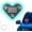 Ice Blue, variant on Solar Powered Wireless LED Heart Car Light, C-Pillar & Triangle Window Ambient Neon - IP65 Waterproof for Car Interiors Decor,  Easy Non-Destructive Installation, Romantic Gift