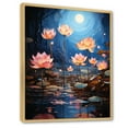 thumbnail image 2 of Designart "Blooming Lotus Among Lily Pads II" Lotus Floater Framed Canvas Prints, 2 of 5