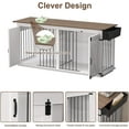 thumbnail image 5 of 72.4" Double Dog Crate Furniture, Heavy Duty Wooden Kennel with Divider, XL Dog Cage TV Stand for Medium Large Dogs Indoor (No Drawers), 5 of 6