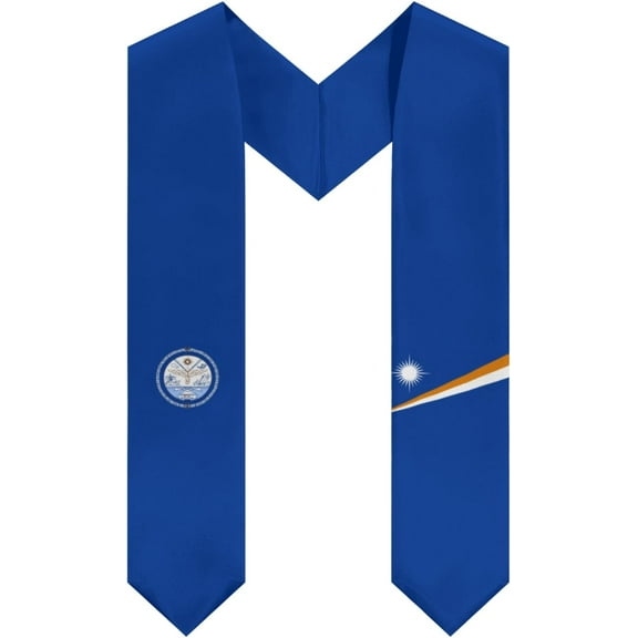 DABOYOZHZH Marshall Islands Emblem Graduation Stole Shawl Sash Honor For Study Aboard International Students