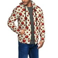 Kdxio Fruit Apples Print Men Hoodies Casual Hoodies for Men with Zip