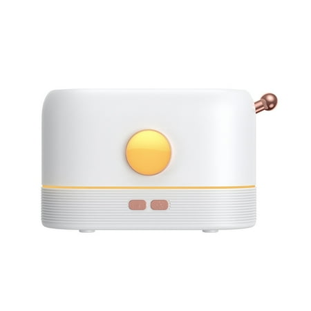 

Linyer Air Humidifier Simulation Flame LED Aroma Diffuser Adjustable Color Changing Noise Reduction Mist Maker Sprayer for Office White