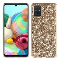 Dteck Case For Samsung Galaxy A51 4G (6.5 inch), Shockproof Rubber Soft TPU Case Bling Glitter Protective Back Phone Slim Cover ,Gold