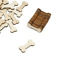thumbnail image 2 of FRCOLOR Unfinished Wood Cutouts for DIY Projects Khaki Color 3x1.4x0.3cm Perfect for Crafts, 2 of 6