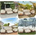 thumbnail image 5 of Patio Furniture Covers, 4-Piece Outdoor Furniture Cover Waterproof for Patio Loveseat, Chair and Coffee Table, 600D Heavy Duty, Grey, 5 of 6