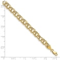 thumbnail image 2 of Auriga Fine Jewelry 10K Yellow Gold Lite 5.5mm Double Link Charm Bracelet 7" for Women, 2 of 5