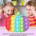 thumbnail image 4 of Pumpkin/Grape Shape Mini Pop Fidget Toy, Push Pop Bubble Fidget Sensory Dimple Toy, Silicone Popular It Bubble Gadgets Special Needs Stress Reliever, Extrusion Bubble Sensory Fidgets (Pumpkin 02), 4 of 5