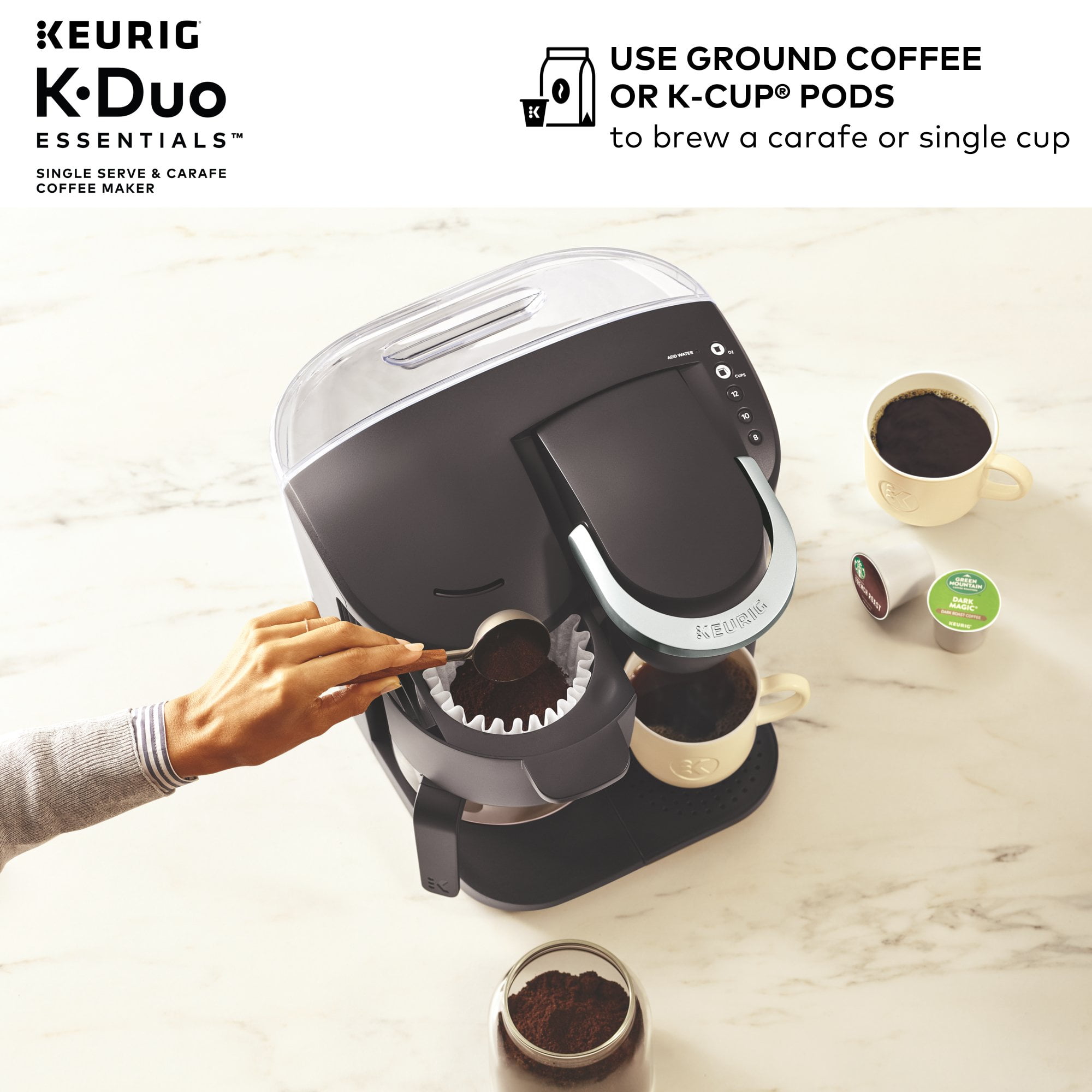 Keurig® K-Duo Special Edition Single Serve K-Cup Pod & Carafe Coffee Maker,  Silver