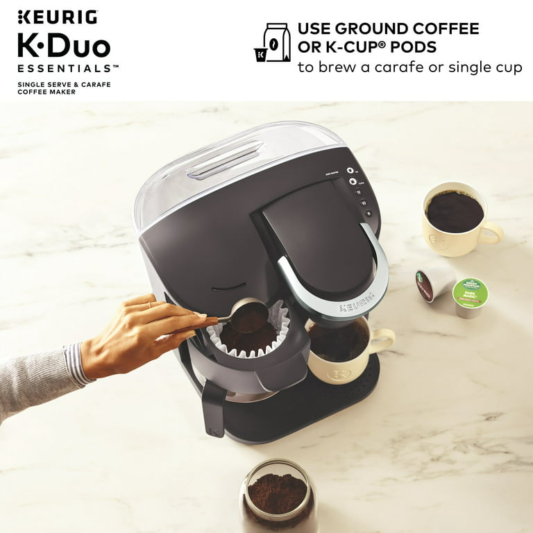 Keurig K-Duo Essentials Coffee Maker, with Single Serve K-Cup Pod and 12 Cup  Carafe Brewer, Black