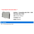 thumbnail image 2 of Radiator - Compatible with 1994 - 1999 Mercedes-Benz S420 1995 1996 1997 1998, 2 of 2
