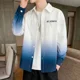 thumbnail image 5 of Camisas masculinas con bolsillo Camisa de hombre de gran tamaño Cuello verde degradado Estilo coreano normal fresco Ropa popular Original Social Xxl, 5 of 5