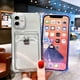 thumbnail image 2 of Funda transparente con ranura para tarjetas para iPhone 11 12 13 14 Mini Pro XS Max X XR SE 7 8 14 Plus Tan Jianjun unisex, 2 of 2