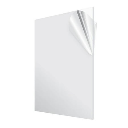 AdirOffice Plexiglass Acrylic Sheet, Shatter Resistant, 24" x 48", Clear
