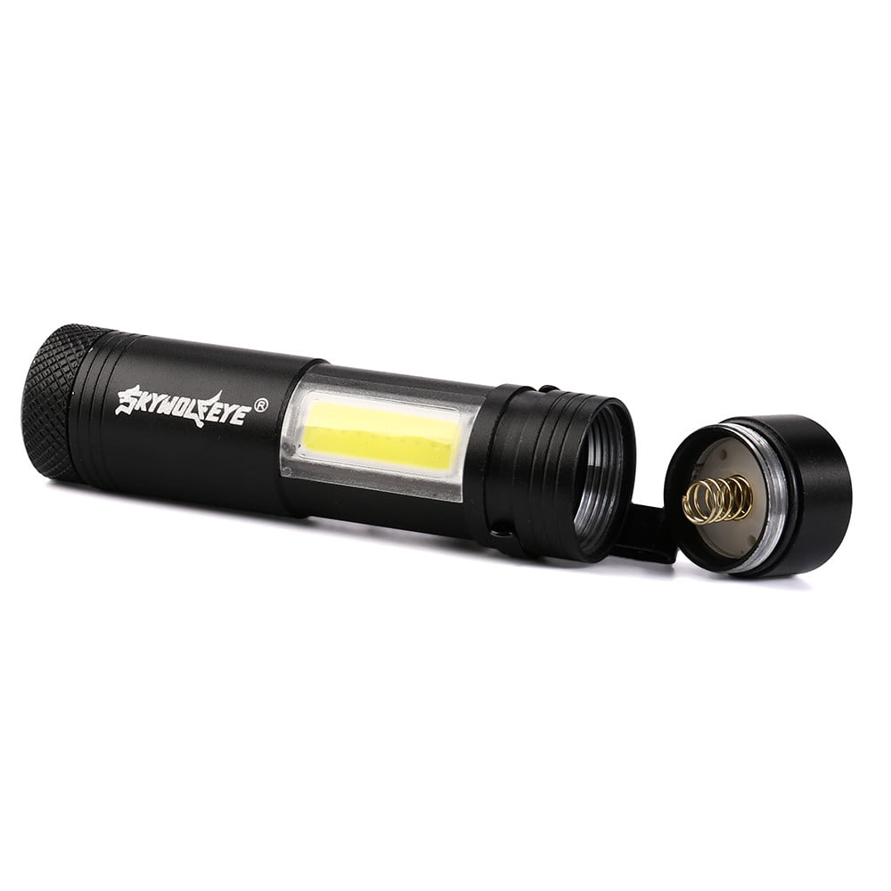 Multifunction Portable CREE XPE-R3 COB Lamp Work Light Flashlight Torch Tool AA 