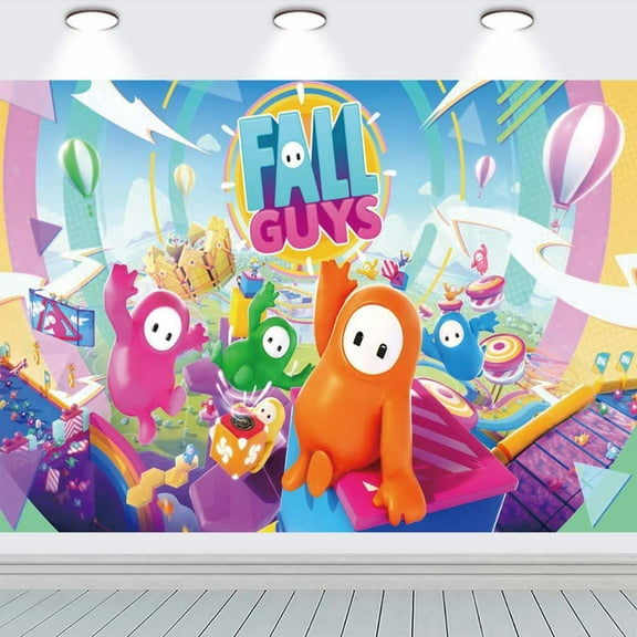 Fall Guys school Backdrop Background Banner Taspestry Wall Decor Birthday Party Supplies Poster Fans