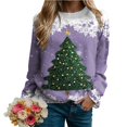 thumbnail image 2 of Futezty Christmas Sweatshirt for Women 2024 Funny Plus Size Print Sweatshirts Crewneck Long Sleeve Xmas Holiday Tops, 2 of 6