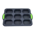thumbnail image 1 of Non-Stick Silicone Baking 9-Cavity Oval Pan for Homemade Bread Loaves and Creation, 1 of 3