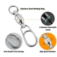 thumbnail image 6 of Dr.Fish 10 Pack Fishing Ball Bearing Barrel Swivels with Oval Split Rings Fishing Swivels Stainless Steel Solid Rings Connector size 5, 6 of 8