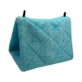 thumbnail image 4 of Casa Nido de Pájaros cálida para invierno, cama para pájaros y loros, hamaca cómoda, cobertizo, jaula para pájaros, cama para dormir, hamaca colgante Azul claro S, 4 of 8
