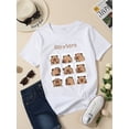 thumbnail image 1 of Camiseta de algodón con estampado gráfico para niños de 12 años o menos - Camiseta informal de verano con cuello redondo y ligera elasticidad de Capybara, 1 of 6