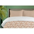 thumbnail image 4 of Ambesonne Floral Duvet Cover Sets, Botany Items and Branches, 2-King, Warm Taupe Paprika, 4 of 7